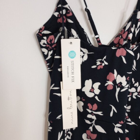 Nine Britton for Stitch Fix Navy Floral Angie Knit Dress - Picture 5 of 10